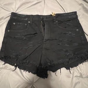 Black Jean shorts